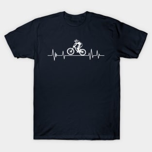 Bicycle Heartbeat,Cyclist Biker Heartbeat Biking T-Shirt